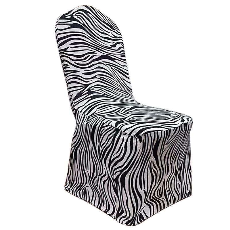 Stretchable Red and White Universal Chair Cover for Weddings, Banquets, Hotels