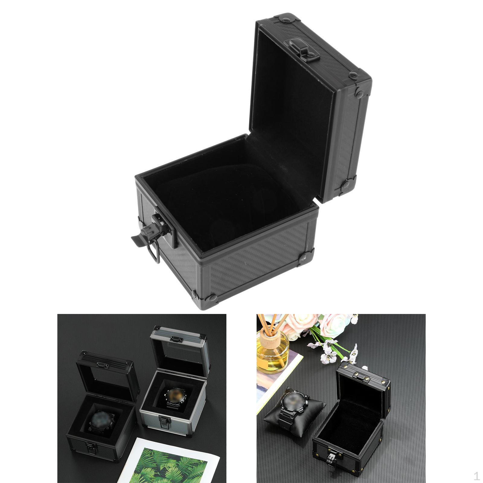 

Витрина для часов, 1 слот, органайзер для ювелирных изделий, дорожный сувенир Carbon Fiber Black