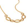 Chic Oval Handmade Chain Necklace for Women,Gold Color Stainless Steel Necklaces,Trendy Jewelry Mother's Day Gift