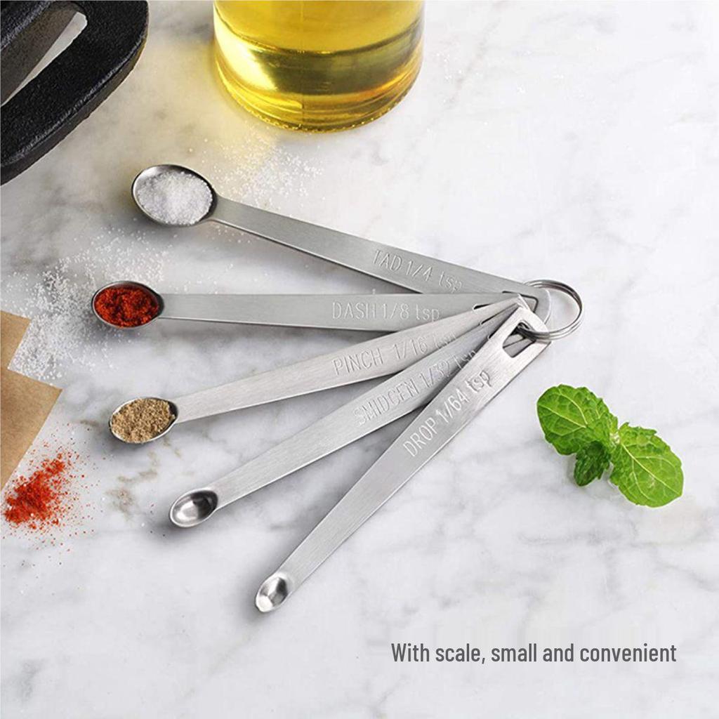 Magnetic Stackable 430 Stainless Steel Double-Ended Measuring Spoon Set with Scale