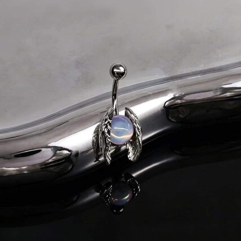 Navel Ring Multiple Styles Ghost Angel Wings Umbilical Jewelry Women'S Fashion Jewelry Umbilical Nail