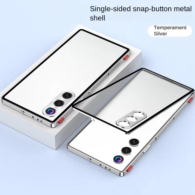 

Противоударный металлический защитный чехол для телефона ZTE Nubia Red Magic 10 Air 10 Pro + 9 S Pro, металлический каркас из алюминиевого сплава, жесткая матовая бамперная крышка ZTE nubia RedMagic 10 Air серебряный