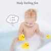 Bath Duck Toys 5 Pcs Rubber Duck Family Squeak Ducks Baby Shower Toy for Toddlers Boys Girls (Yellow Duck Family)