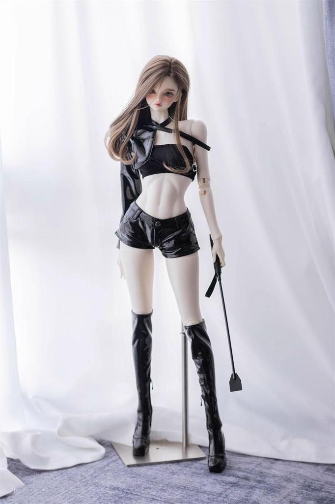 HAMRETHYPPZ BJD Ball Jointed Doll Doll Doll Maid Sexy Leather Locomotive Leather Sexy Leather Pants Suit and Body Not Black 1/4 1/6 1/3 Dress,