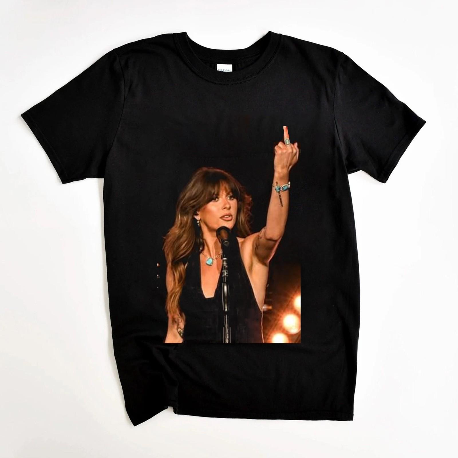 Ella Langley Middle Finger Retro Style Cotton Graphic Tee XXXXL