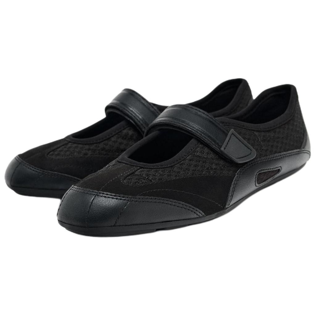Zara Commuter Versatile Comfortable Trendy Retro Flat Mary Jane Shoes Women Shoes Black 15202510-38