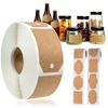 Natural Brown Kraft Paper Gift Tag Stickers Roll 300 Labels Festival Birthday Gift Tag Label Holiday Gift for Thank You Sticker Label