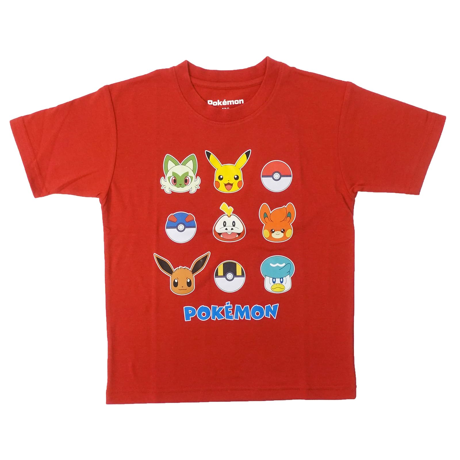 

Короткая футболка Pokemon Sweat Quick Mosquito Resistant Goods [Fine Plus], рукав, лицо, впитывающая, сушка, красный