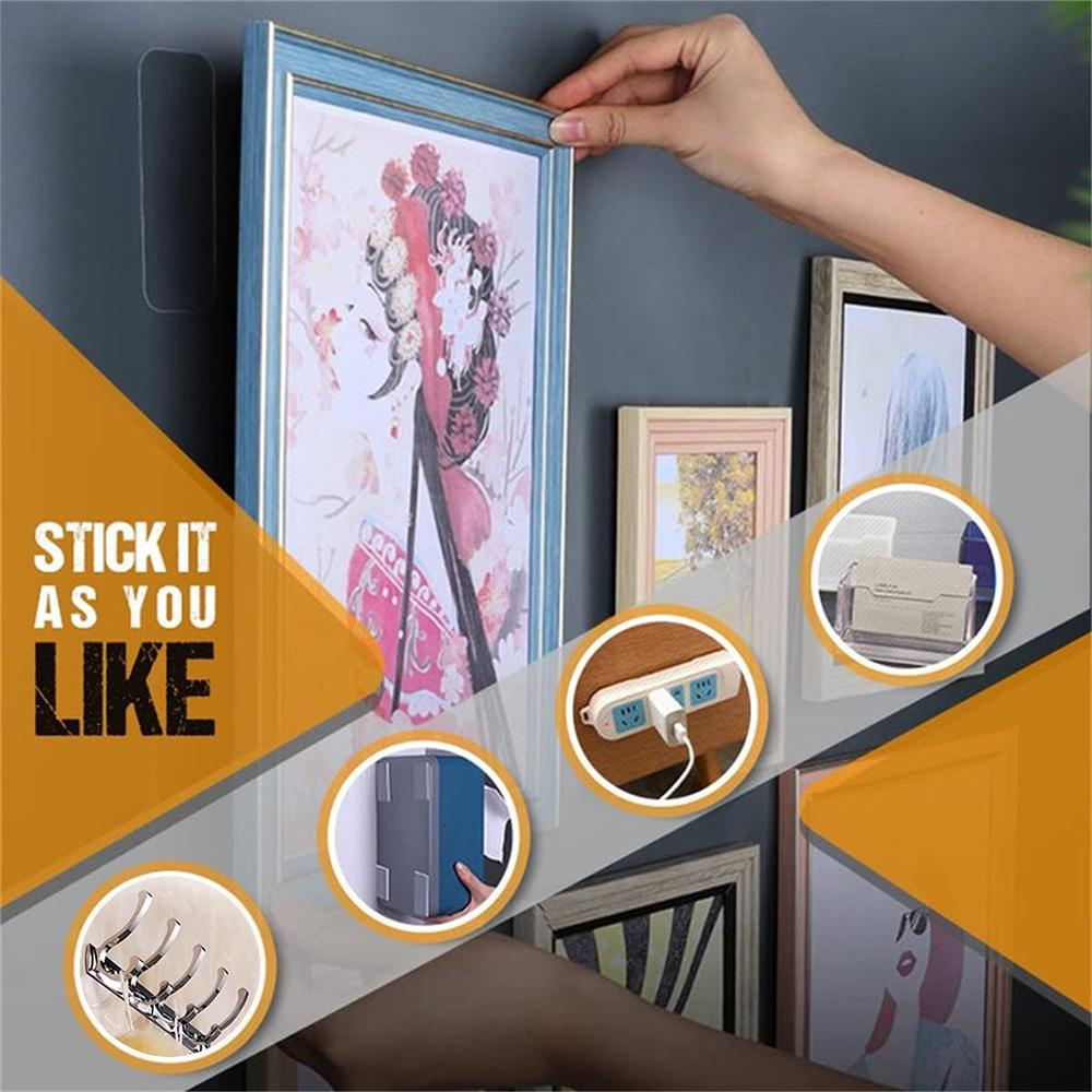 60PCS Non-Mark Double Sided Adhesive Tape Waterproof Viscose Powerful