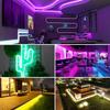 45M/150FT RGB Neon Led strip Lights 12-24V Silicone Neon Rope Light with Music Sync RGBIC Dreamcolor Chasing Strip Tape for Room