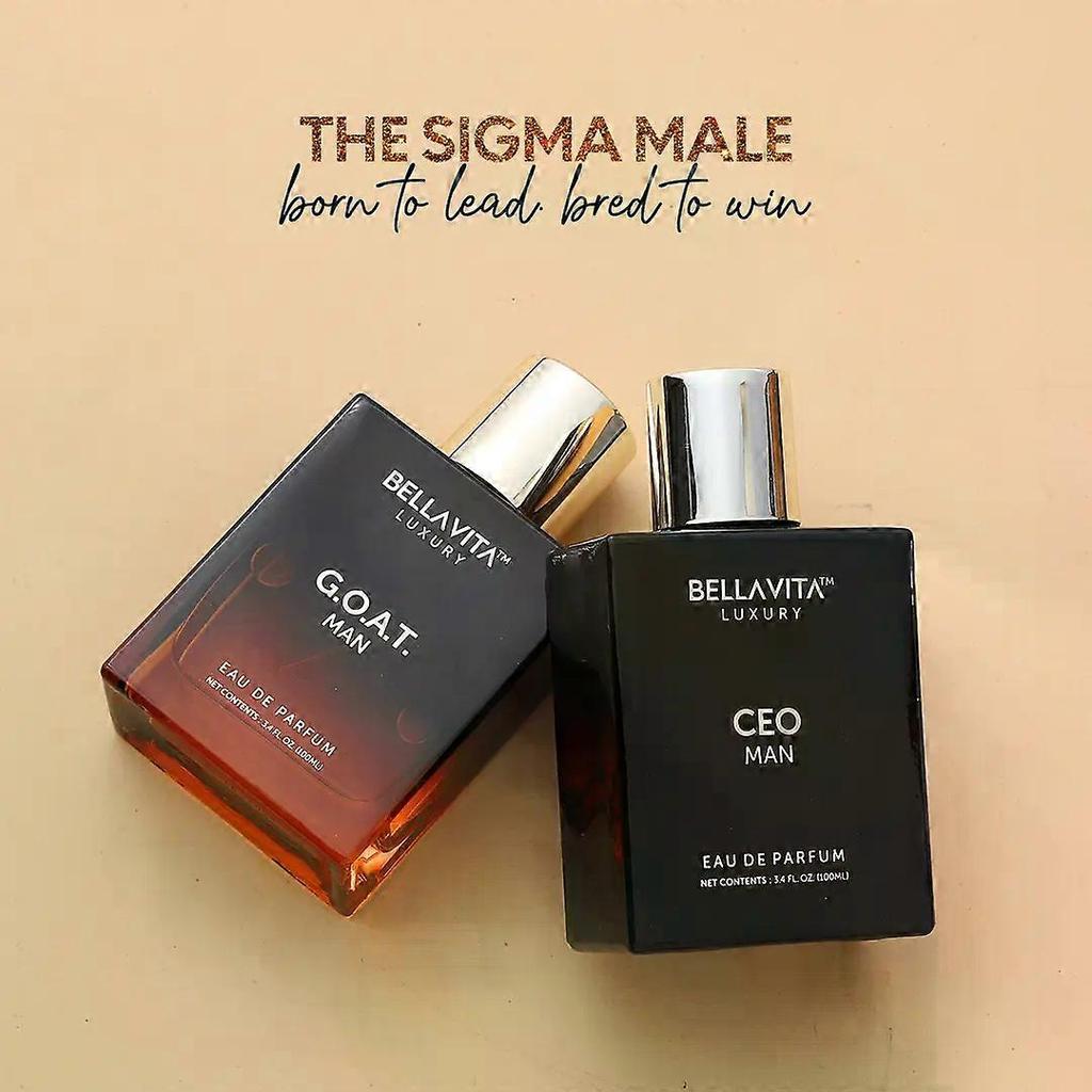 L'Uomo Sigma di Bellavita Luxury | 2 Profumi da 100ml | CEO Man & G.O.A.T. Uomo | Profumo da Uomo | Fragranza a Lunga Durata | Eau De Parfum