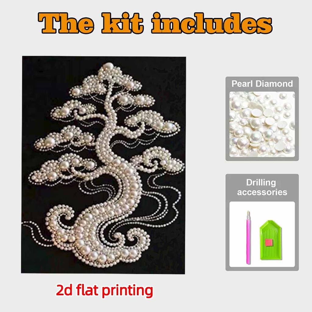DIY Kiefernbaum Perlenkunst Malerei für Heimwanddekoration Perlen Edelstein Malereien Bild Kunsthandwerk für Erwachsene/Anfänger Geschenkidee Heimdeko Ohne Rahmen
