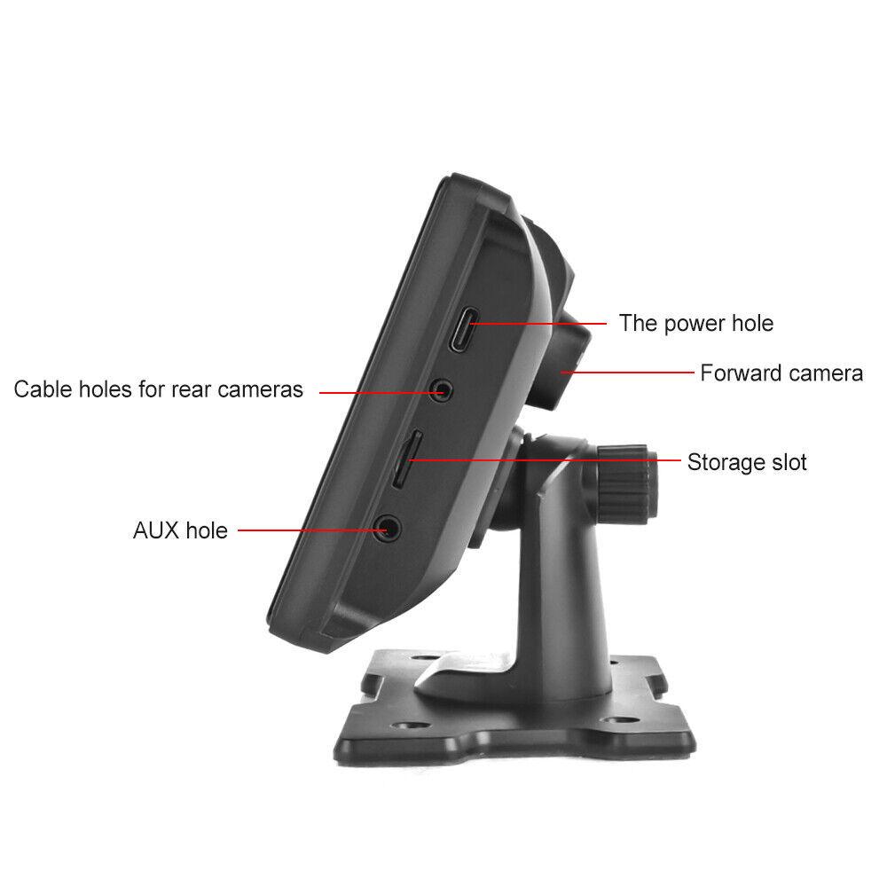 4K Ultra HD Wireless CarPlay Unit, Built-In Optical Sensor WiFi GPS Navigator + Dual Recording Vehicle Dashcam