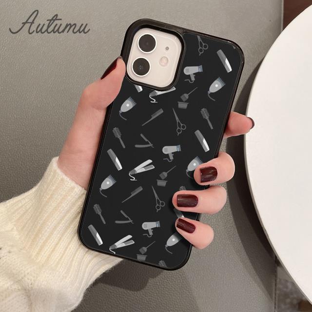 Friseursalon Haarstylist Werkzeuge Handyhülle für iPhone 17 Air 15 16 16e 11 12 13 14 Pro Max Plus Hülle coque Fundas Schale