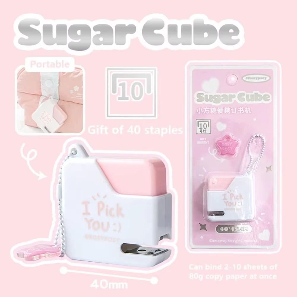 

Мини-цветной степлер Effortless, простая в использовании переплетная машина для школы и офиса розовый