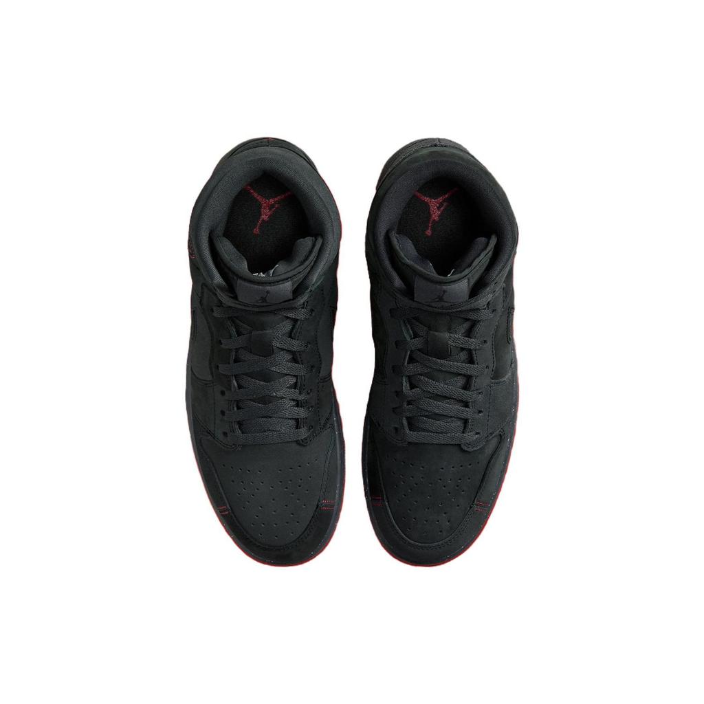 Air Jordan 1 Mid SE Craft Rosso Fumo Scuro Scarpe da Ginnastica da Uomo Nero Grigio Fumo Scuro Rosso Varsity FD8634-001