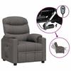 Electric Recliner Chair Dark Gray Fabric