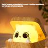 Intelligent Night Light with Shy Cats Design and Adjustable Brightness Eye Caring Bedside Lamp Suitable for Kids Room