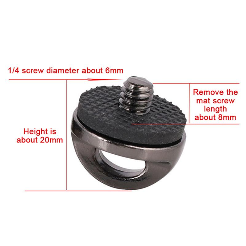1Pieces SLR Camera 1/4" Screw Connection Adapter Shoulder Strap Safety Fast Hand Ring Camera Accessories