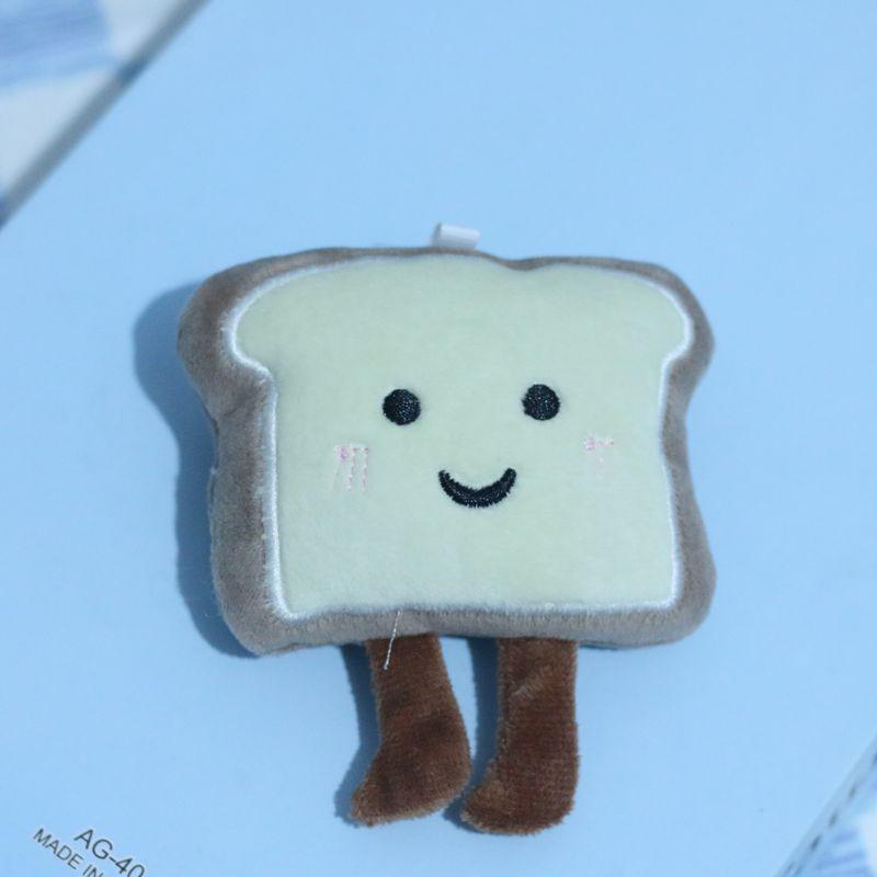 10Cm Cute Cheese Bread Toast Stuffed Pendants Dolls Plush Toy Key Chain For Children Gifts