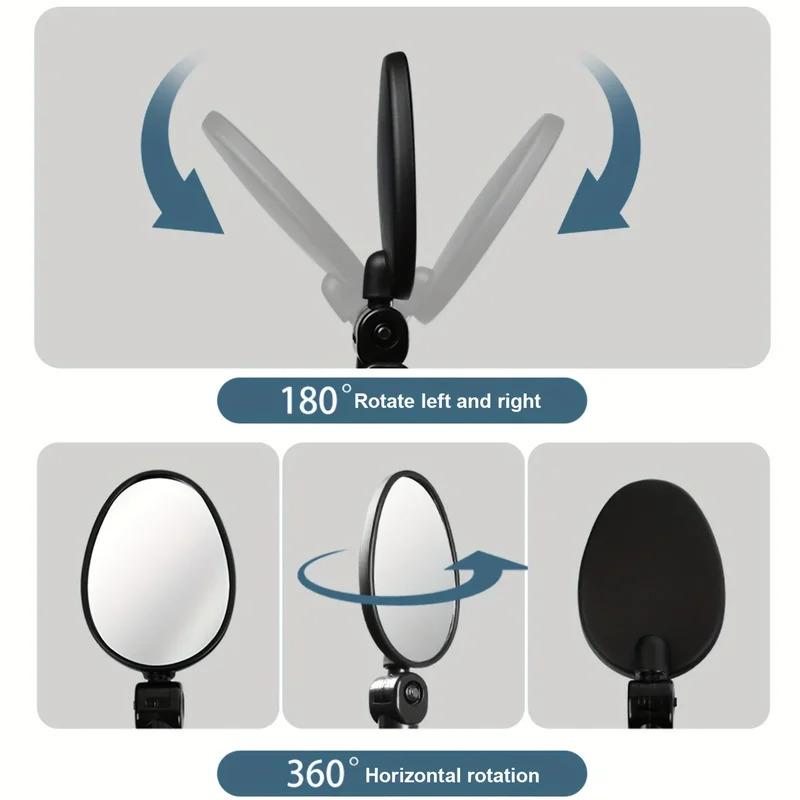 1/2PC Bike Mirror 360 Degree Adjustable Rotatable Handlebar Mirror Wide Cycling Rear View Mirror Accesorios Bycicle Accessories