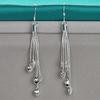 Women's Silver Multi-Layer Heart Earrings