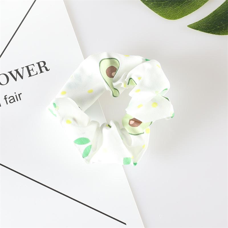 Summer Fruit Pattern Elastic Hair Ties for Women New Trend Scrunchies Ponytail Elastic Hair Bands Hair Accessories