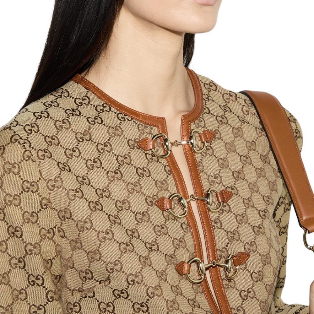 GUCCI Monogrammed Long Sleeve Mini Dress 820404-Z8BZA-2190