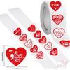 500Pcs/Roll Happy Valentine's Day. Red Hearts Kids Rewards Stickers - DIY Scrapbooks Album Decor Sealing Label Decals