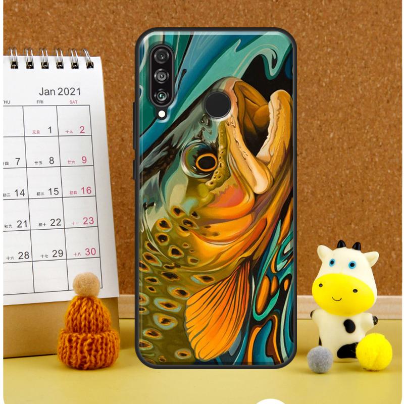 Brown Trout Fly Fishing For Huawei Nova Y72 Y70 Y91 Y90 Y60 Y61 Y73 3i 7i 8i 11i 12i 9 10 SE P20 P30 P40 Lite Case