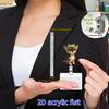 2D Flat Acrylic Dog With Frog Hat Flower Retractable Badge Reel,Nylon Cord Easy Open ID Clip,Gift For Nurses Doctors Students Medical Office Staff