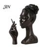 Decorative Incense Burner For Home Holder, Black Woman Head Sculpture, Multifunctional Desk Female Holder Decor Suitable for Bedroom and Living Room,