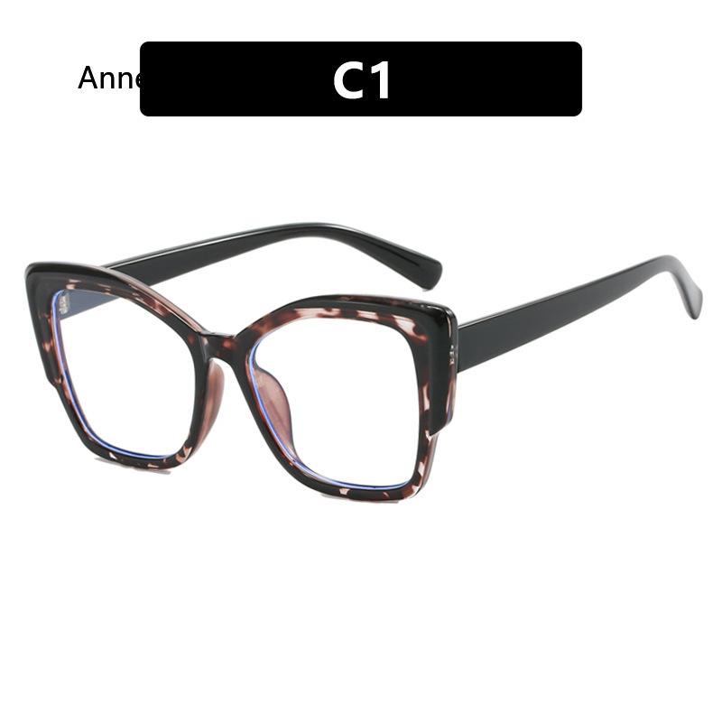 Retro Colorful Leopard Cat Eye Women TR90 Glasses Frame Clear Anti Blue Light Men Optical Eyewear Eyeglasses
