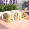 cb652-Design Mug 2p-Yellow Flowers Scatter