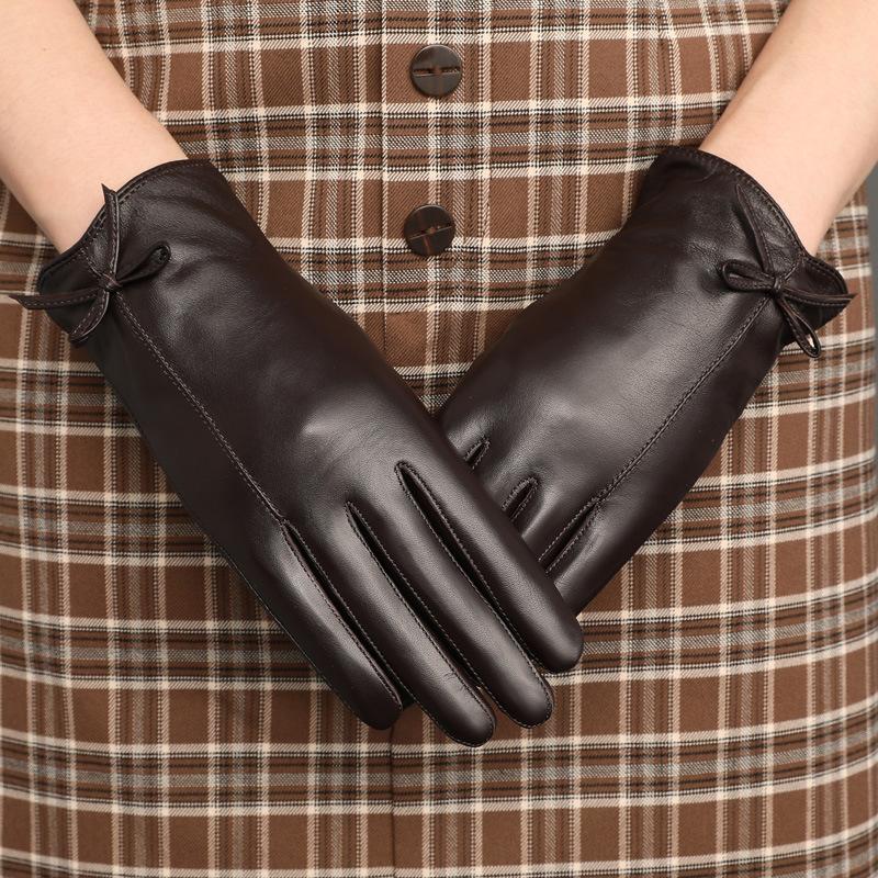Handschuhe aus Leder der ersten Schicht Damen Winter Samt Verdickt Warme Version Reparatur Hand Fahren Reiten Schaflederhandschuhe Winddicht