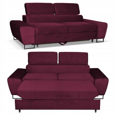 Sofa Couch Bosso Living Room Family Furniture Burgundy Velvet Reg Headrest