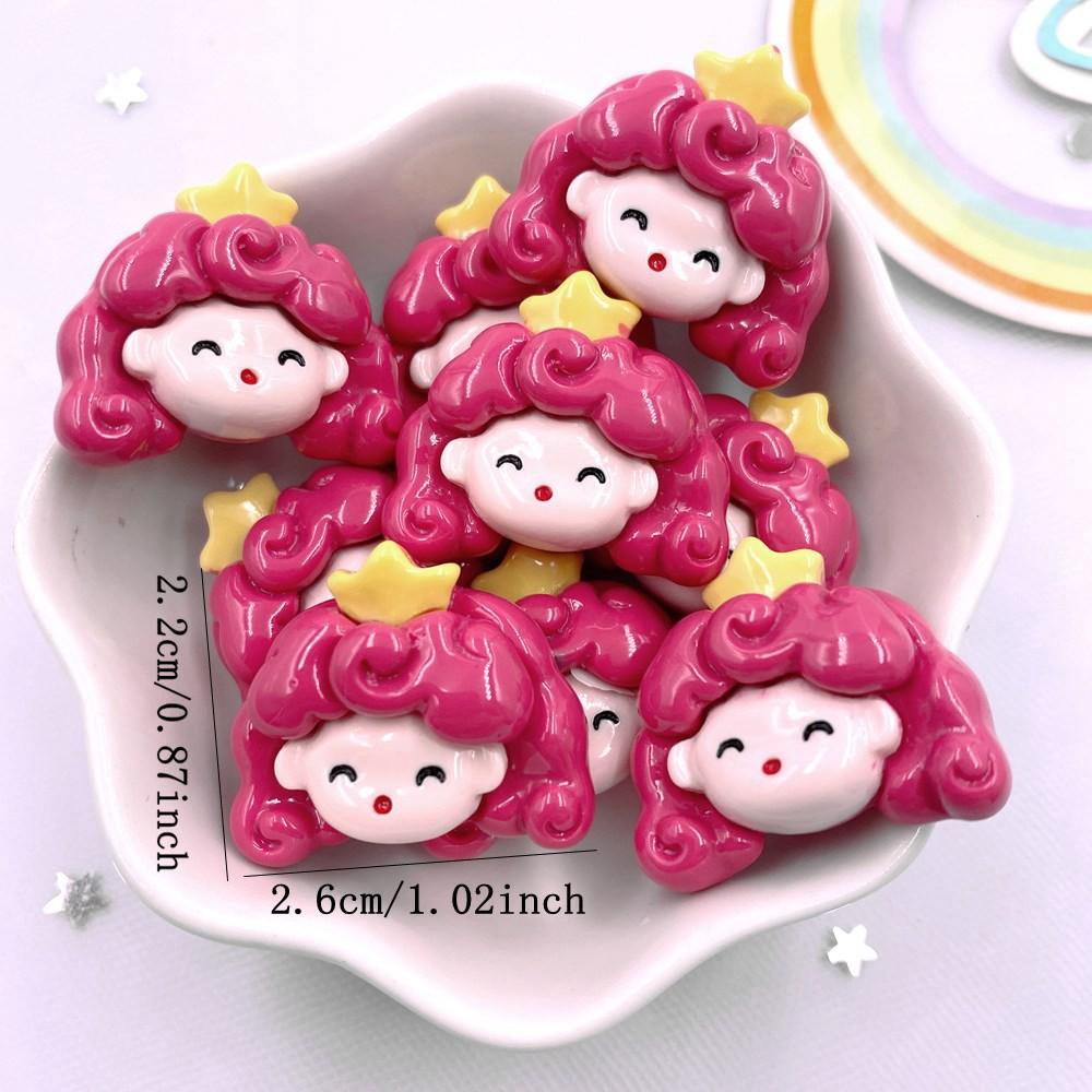 

Resin Colorful Kawaii Sister Princess Flat back Cartoons Figurines 10PCS Scrapbooks DIY Phone Decor Bow Accessories Crafts OM428
