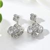 European and American fashion round flower love fringed water drop earrings femininity versatile ins wind alloy earrings