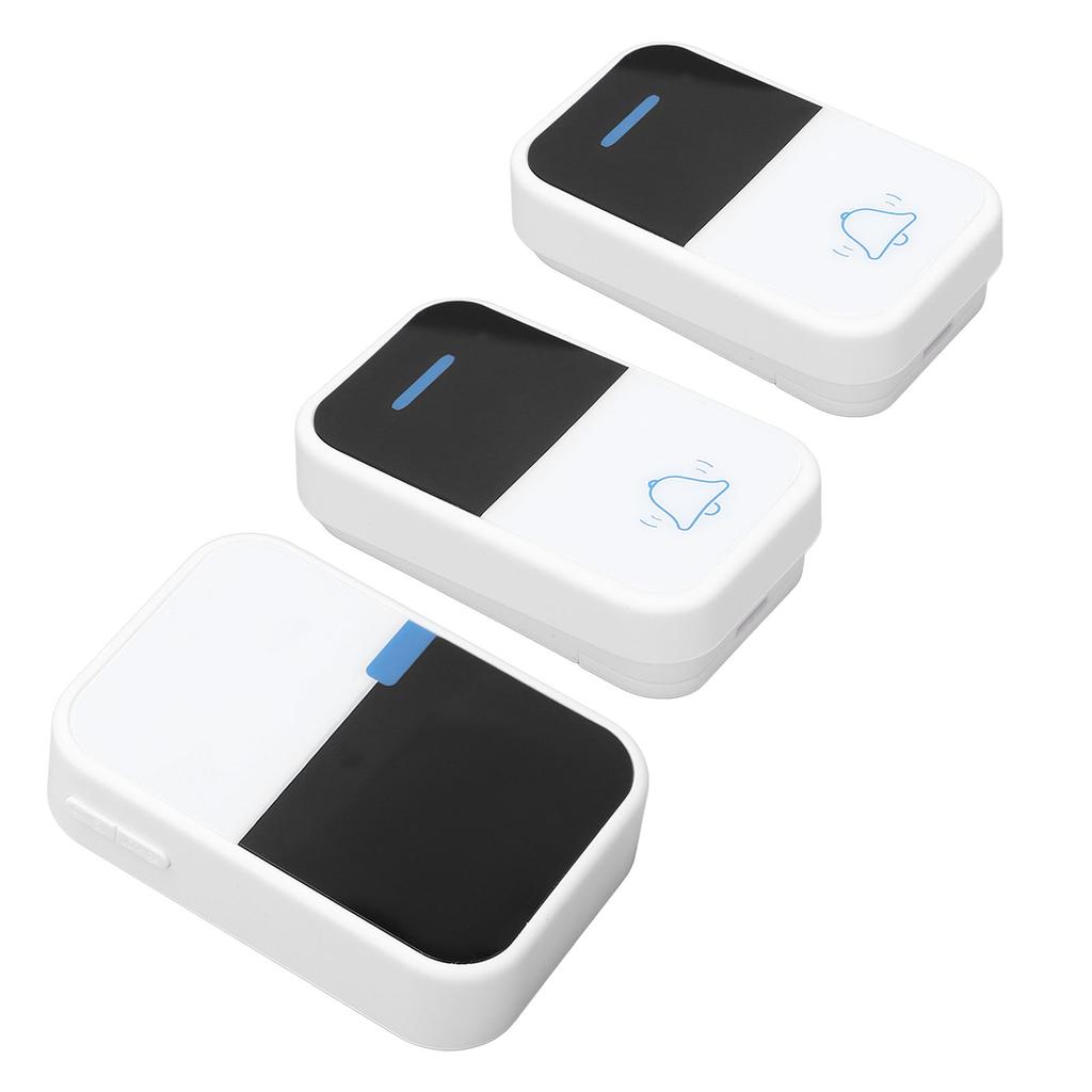 Self Generating Wireless Doorbell 38 Melodies 3 Volumes Waterproof Caregiver Pager AC