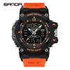 SANDA 6323 Men's Electronic Watch Dual Display Luminous Waterproof Student Watch Outdoor Sports Multifunctional Digital Watch
