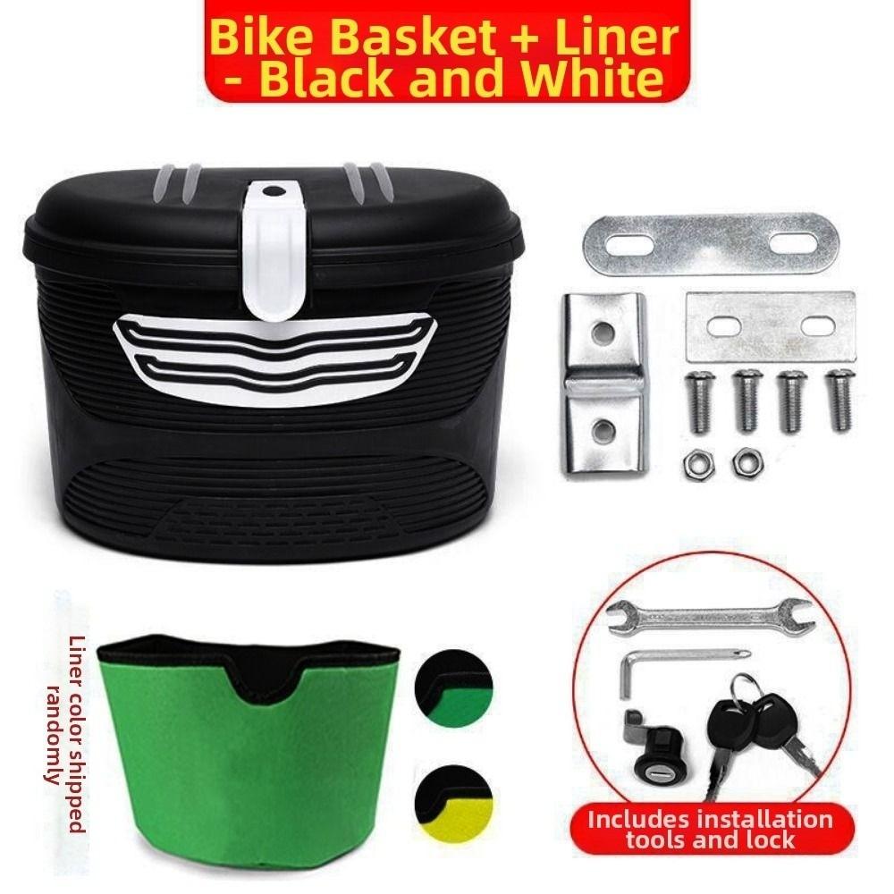 Plastic Electric Scooter Basket Large Capacity Anti-theft Baskets Replacement