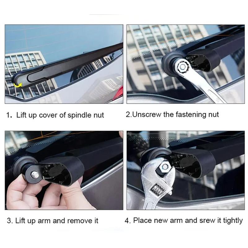 Set Braț Ștergător Parbriz Geam Spate Lamelă Ștergătoare Mașină 10 Inch pentru SKODA Yeti 5L SUV 2009 2010 2011 2017 Ștergător Geam Spate