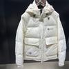 Export Tail Goods Classy Hooded down Jacket Men Winter Tide All-Matching Thick Warm White Duck down Overalls Men