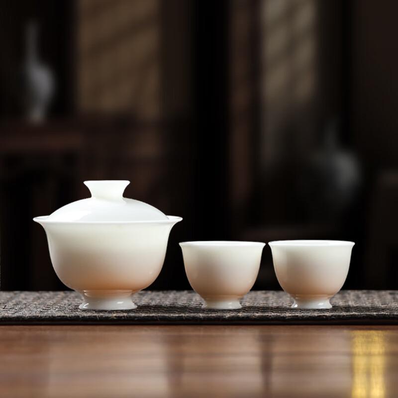 Mutton Fat White Porcelain Kung Fu Tea Set