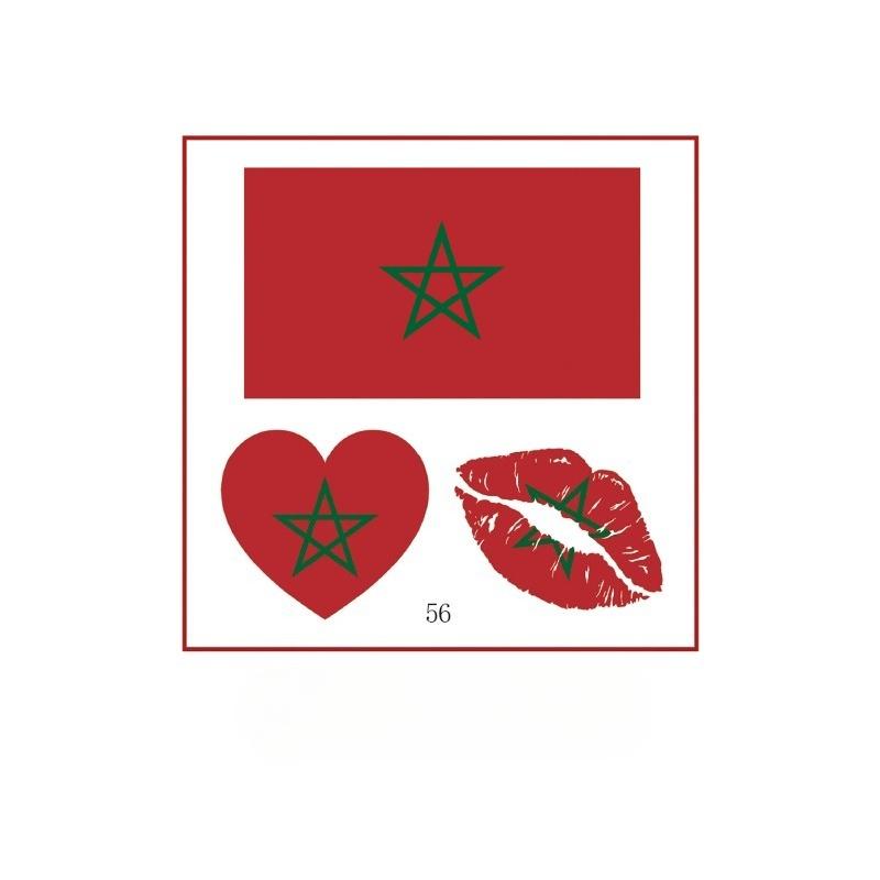 10PCS New World Cup Flag Tattoo Stickers Football Game Games Tattoo Stickers Makeup Face Stickers