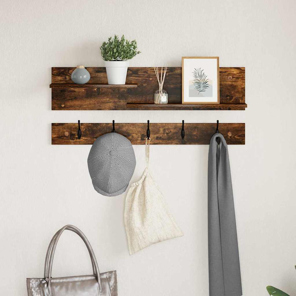Wall mounted nightstand Smoked Oak 90 x 15 x 36 cm
