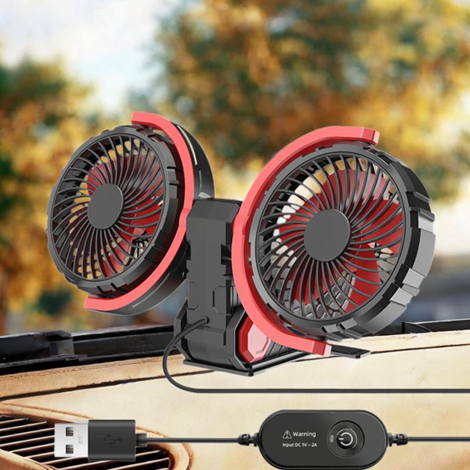 Car Fan Small Multipurpose Vehicle Mounted Powerful Electric Fan Auto Cooling Fan for Dashboard Household Truck Seat Office 5V