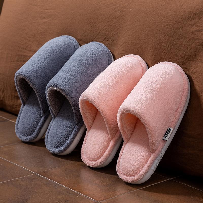Cotton Slippers Warm Spring and Autumn Home Use Indoor Non-slip Cixi Couple Plush