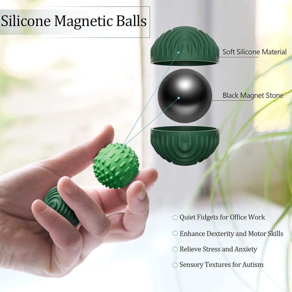 Palline sensoriali magnetiche in silicone giocattoli per le dita antistress giocattoli divertenti per la decompressione giocattoli per le dita per adulti giocattoli divertenti per bambini