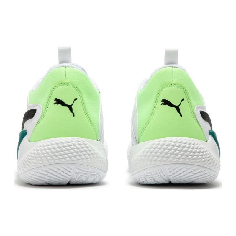 Puma Court Rider Chaos Jewel Mens Low Top Basketball Shoes White Green 378051-01